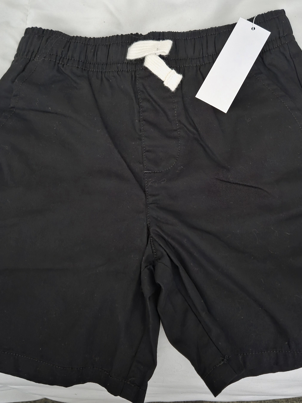 wonder nation Black Shorts with White Drawstring